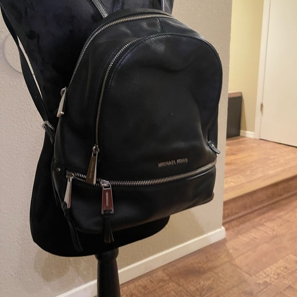 Michael Kors Black Leather Backpack - Picture 5 of 5